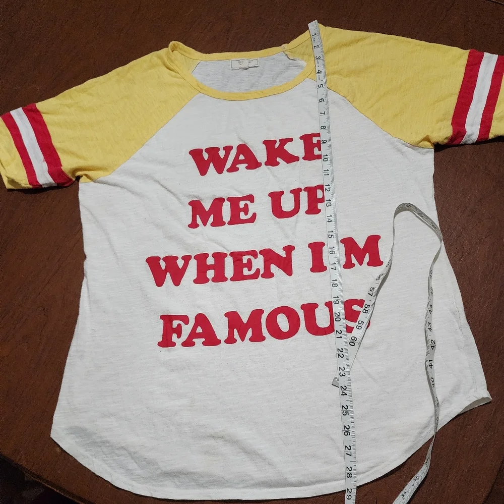 No Comment Yellow Red and White Tee - Picture 3 of 5